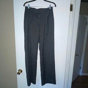 Jones New York Collection Black Gray Silver‎ Pinstripe Slacks Sz 4 NWT
